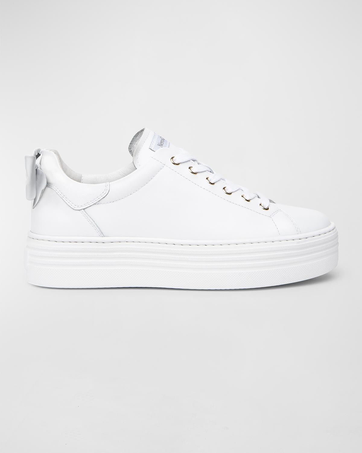 NeroGiardini Bow Leather Skater Sneaker