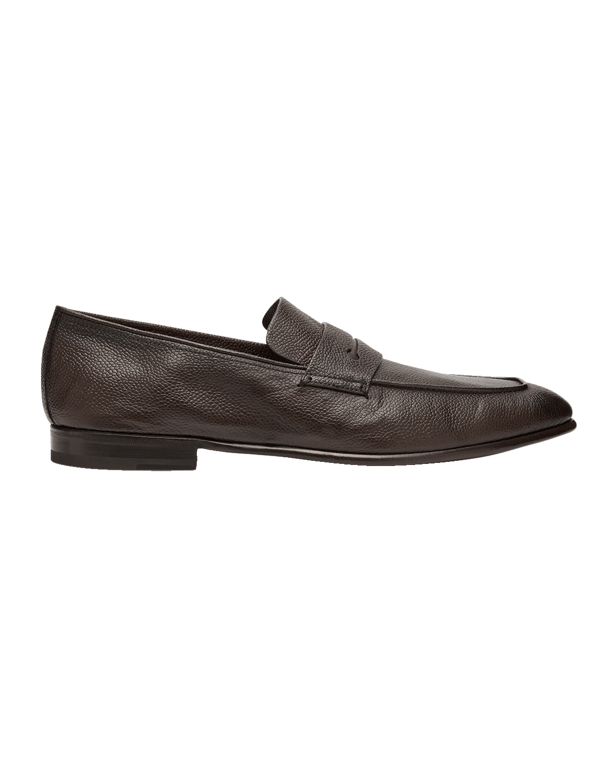 ZEGNA Men's Pebbled Leather Loafers