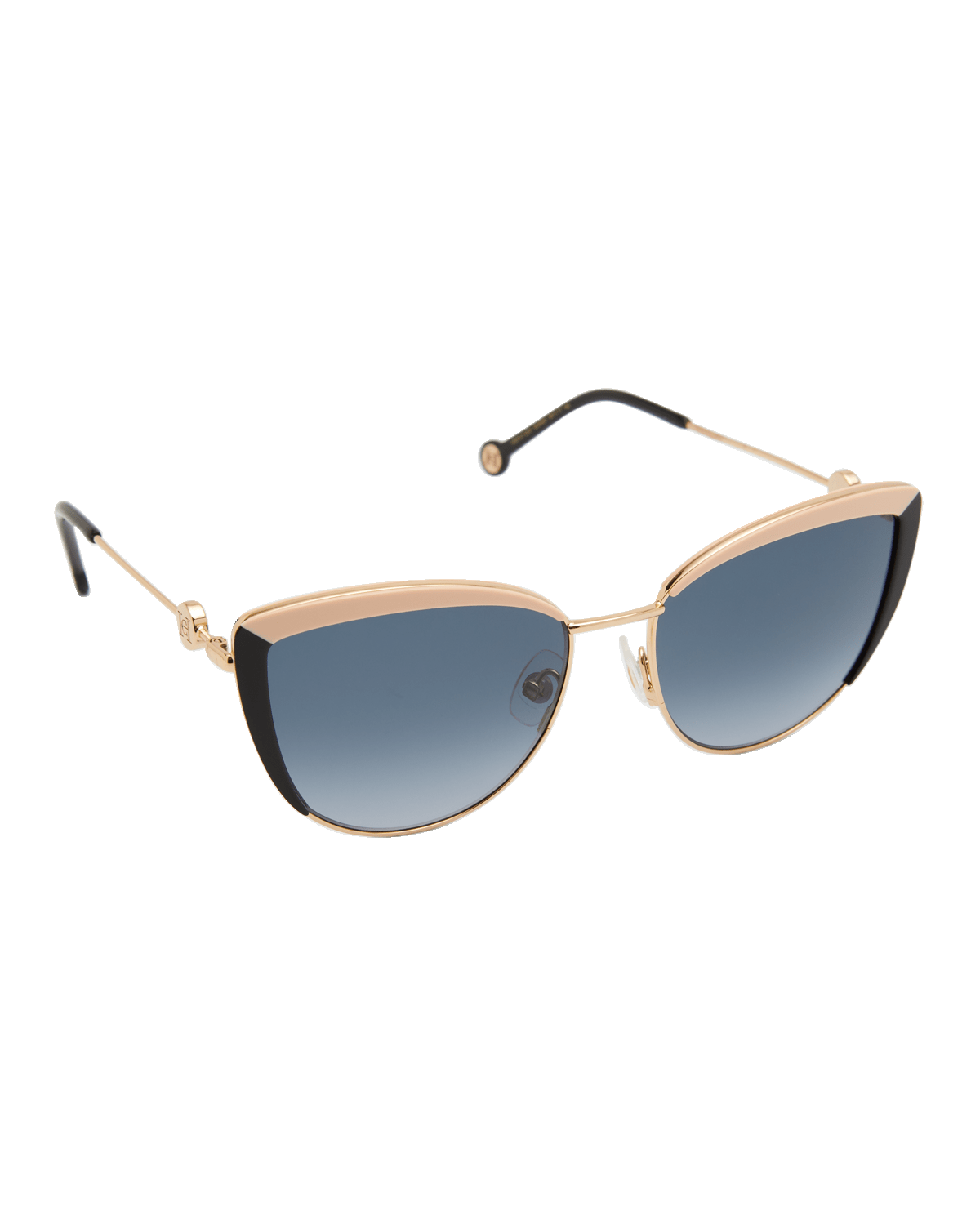 Carolina Herrera Monogram Stainless Steel & Acetate Cat-Eye Sunglasses