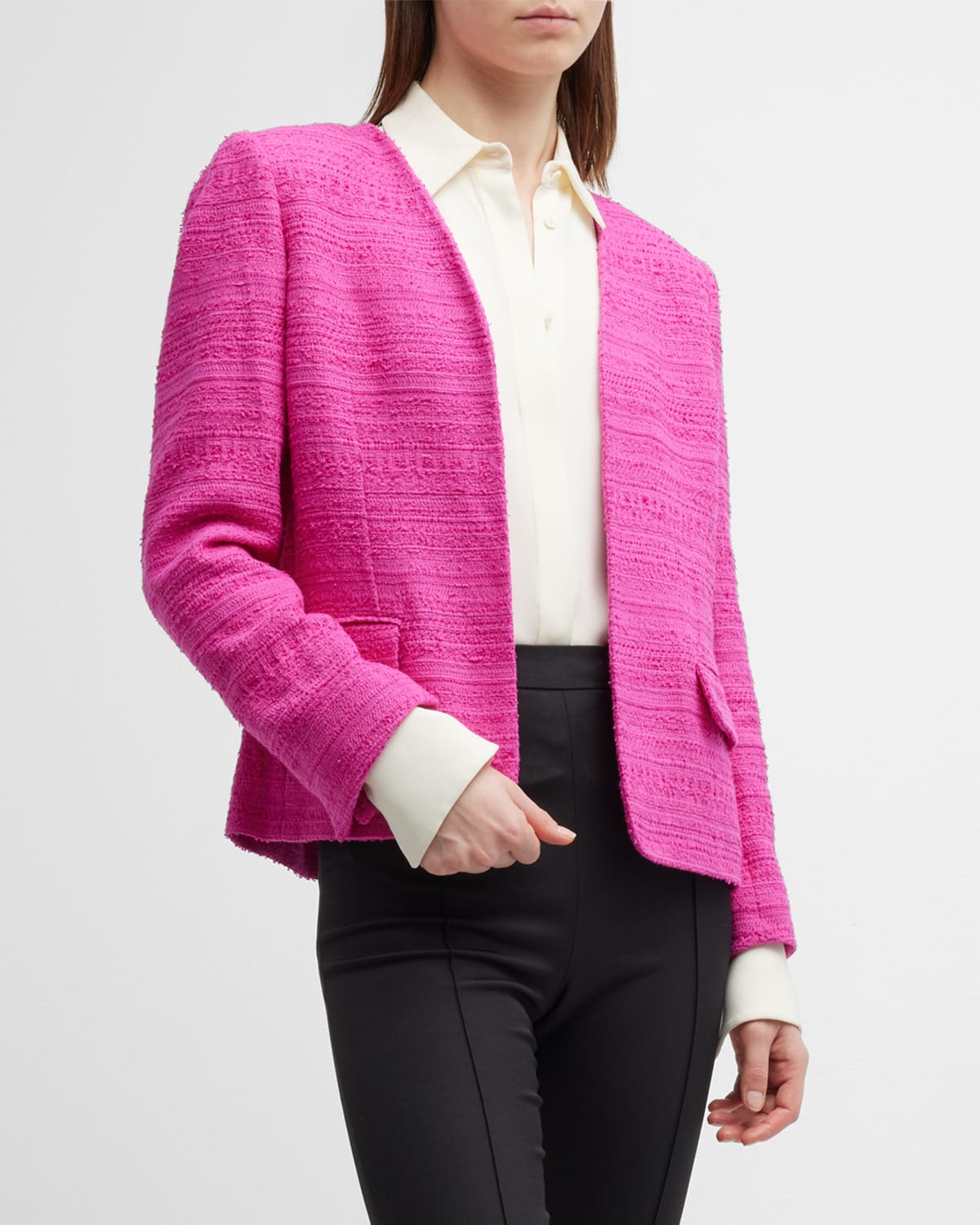 louren waistshape color nep tweed jacket ジャケット/アウター ノー