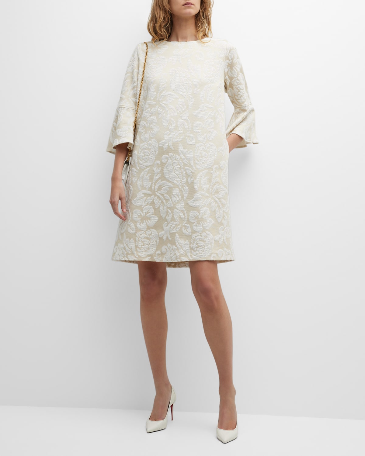 4510543 Bordeaux Bell Sleeve Dress