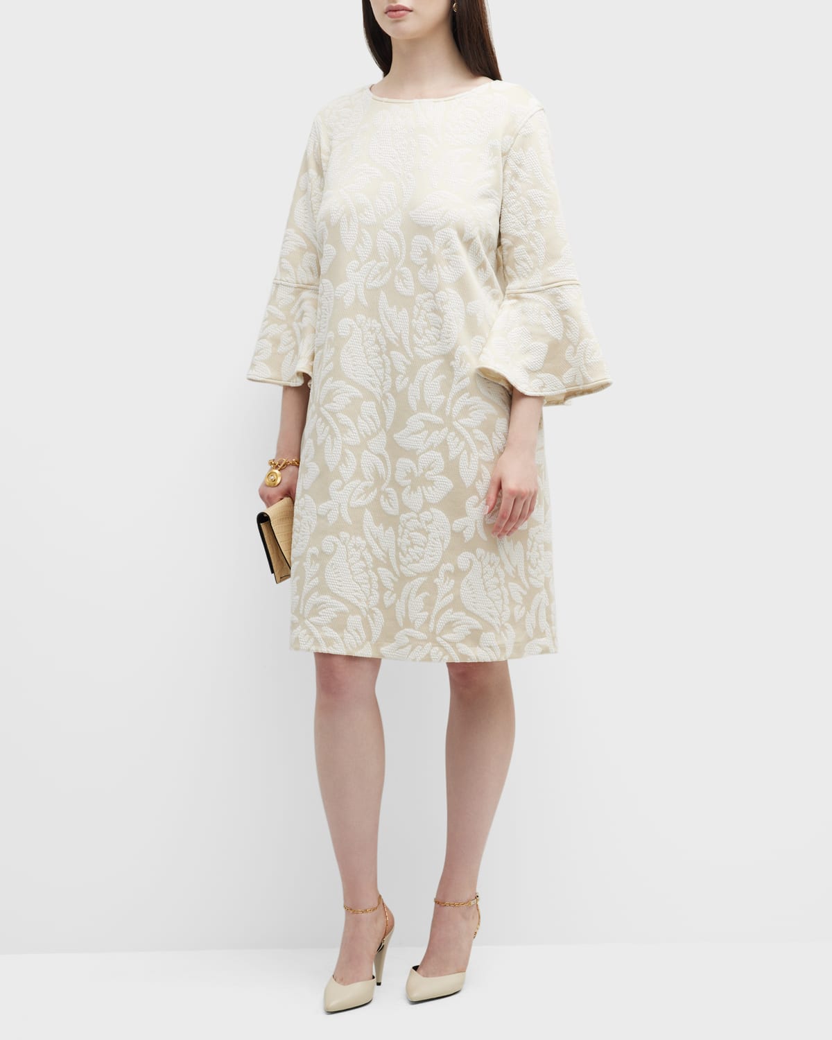 Bell Sleeve Dress | Neiman Marcus