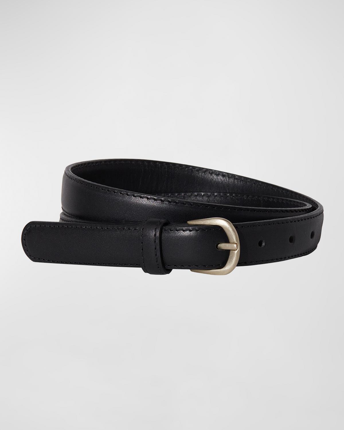 Janessa Leone Brass Buckle Leather Belt