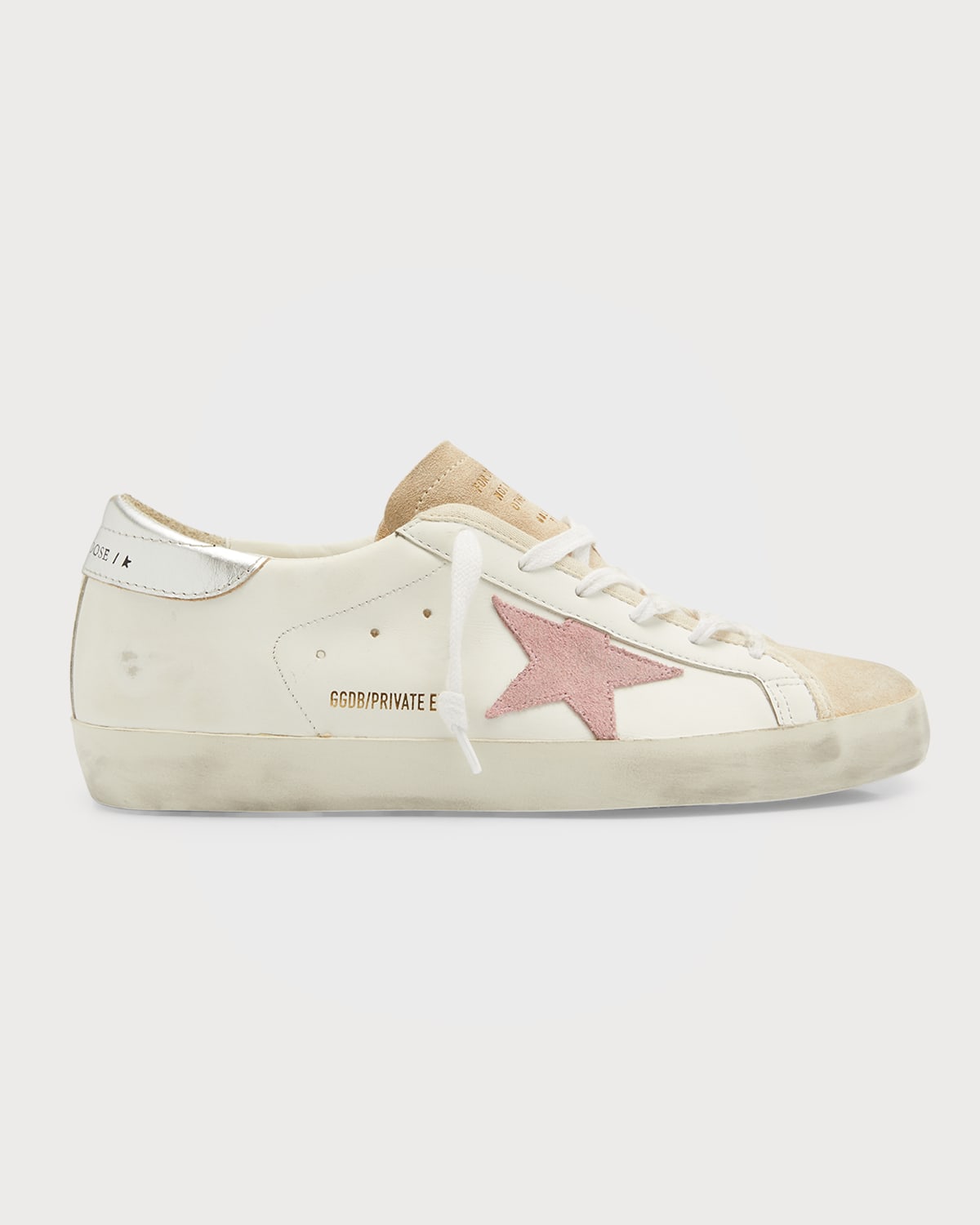 Golden Goose Superstar Mixed Leather Low-Top Sneakers