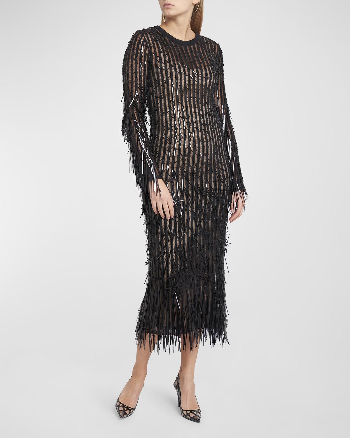 Sheer Cocktail Dress | Neiman Marcus