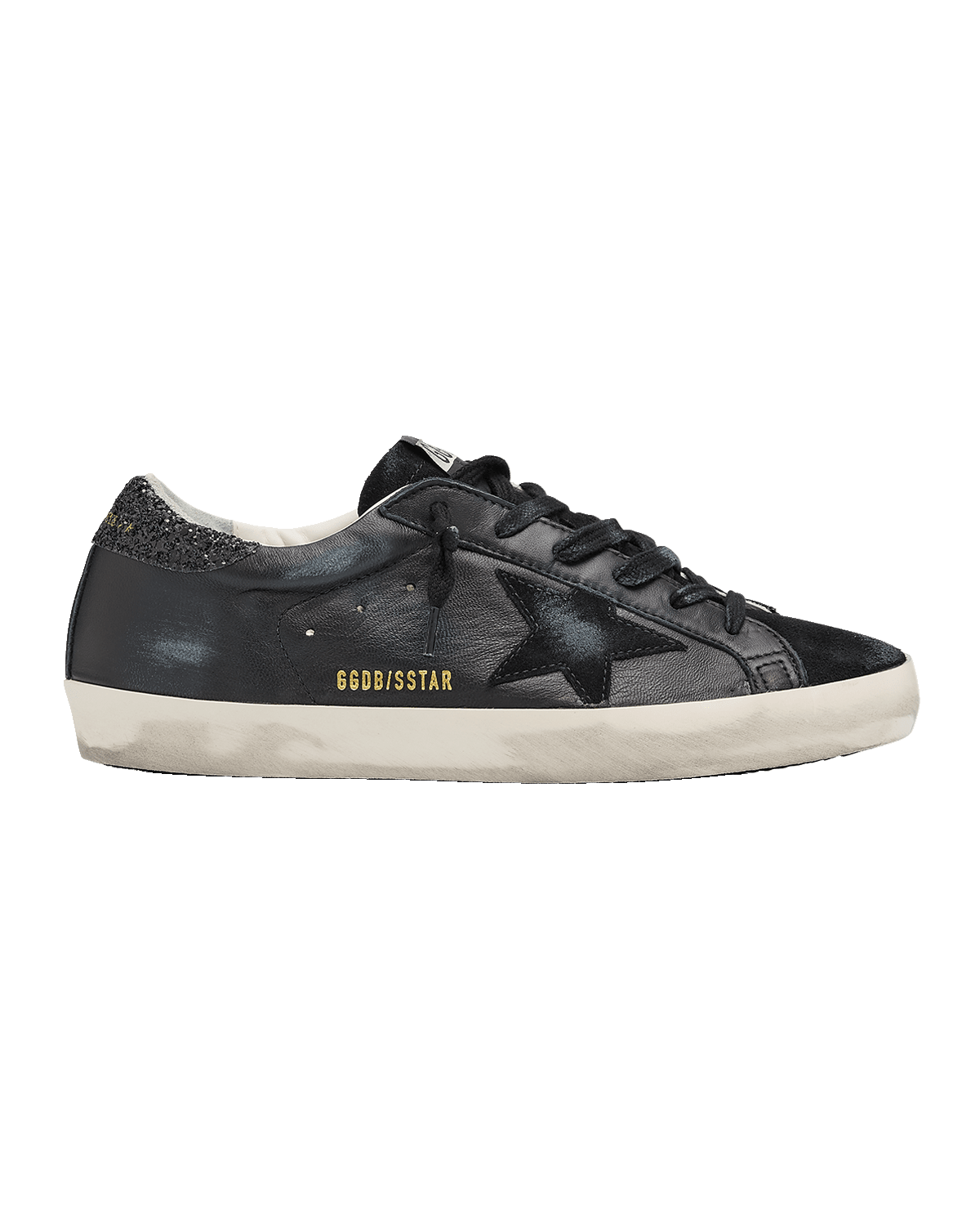 Golden Goose Superstar Leather Glitter Low-Top Sneakers