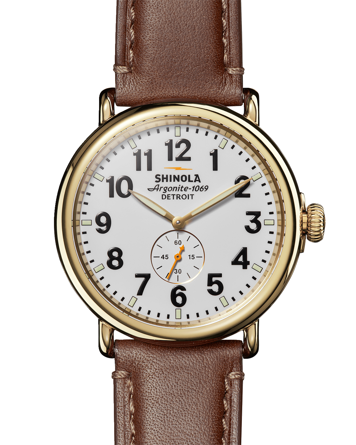 Shinola Men's The Runwell Leather Strap Watch, 47mm