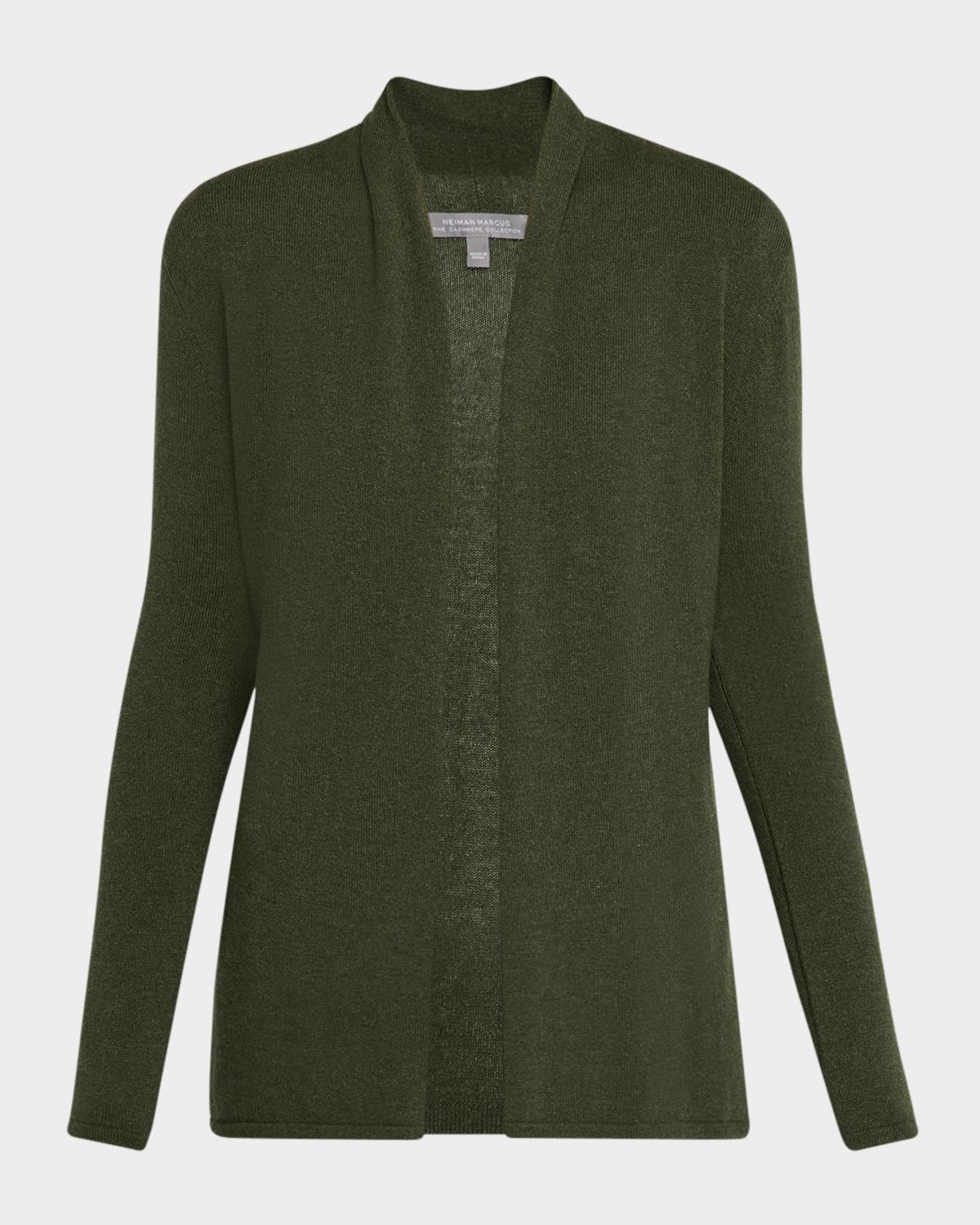 Neiman Marcus Cashmere Collection Cashmere Basic Open Cardigan