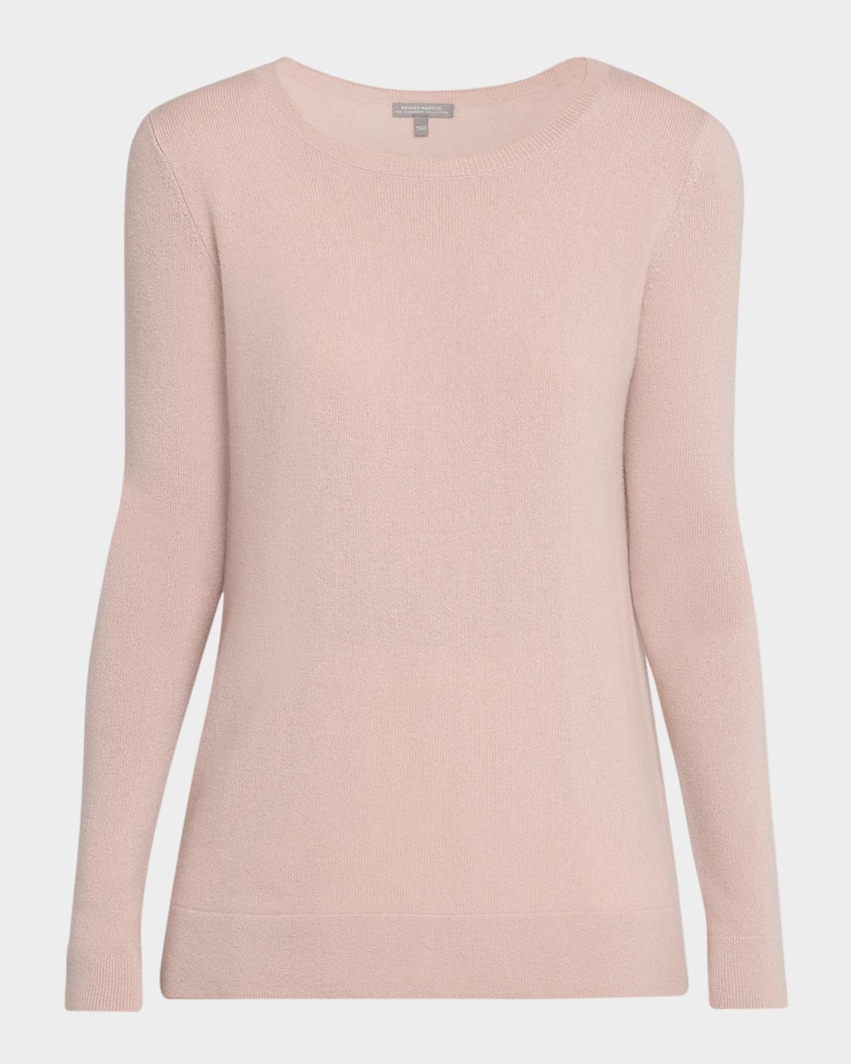 Neiman Marcus Cashmere Collection Cashmere Basic Crewneck Top