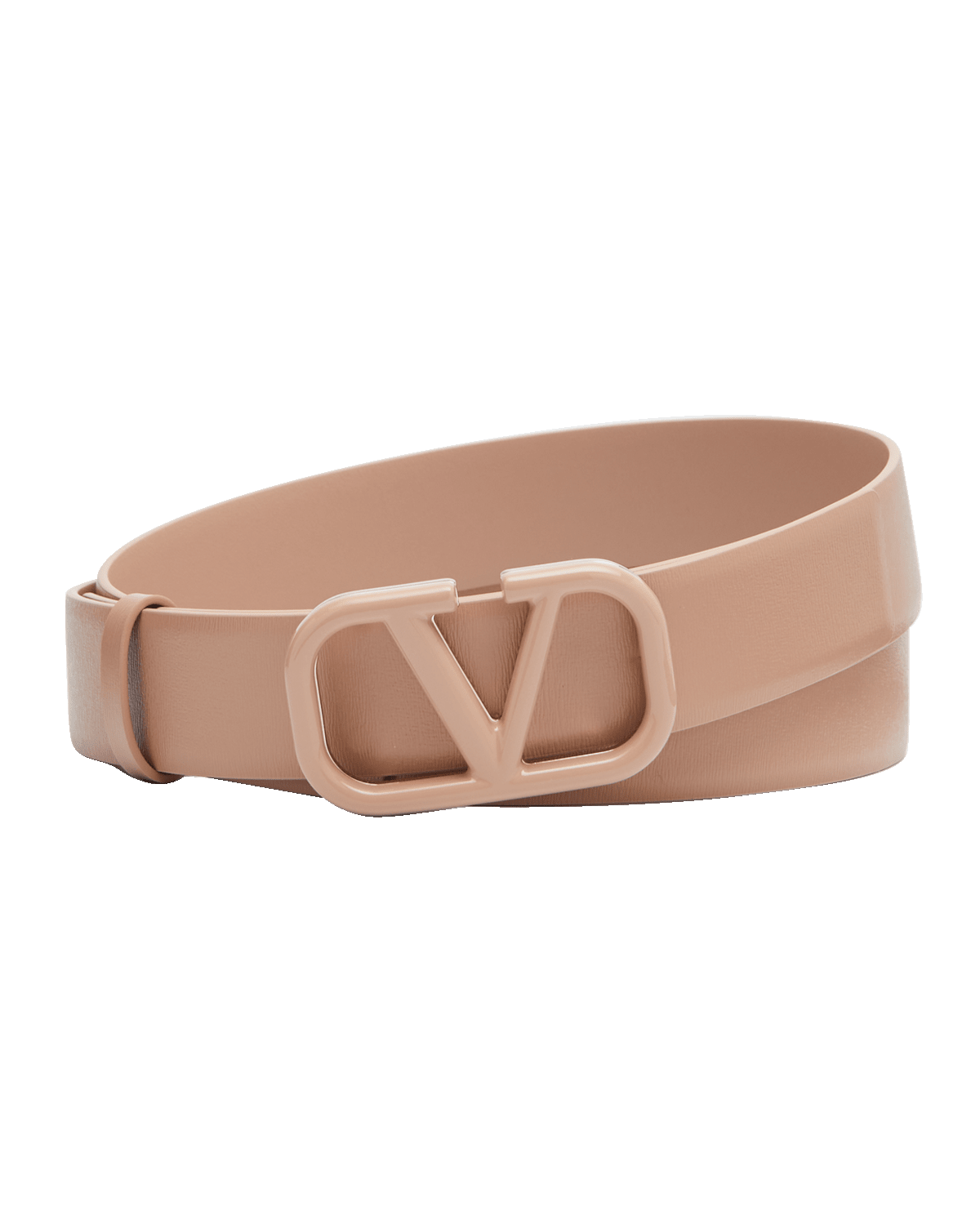 Valentino Garavani Black Calf Leather Bos Taurus Regular Belt main image 1