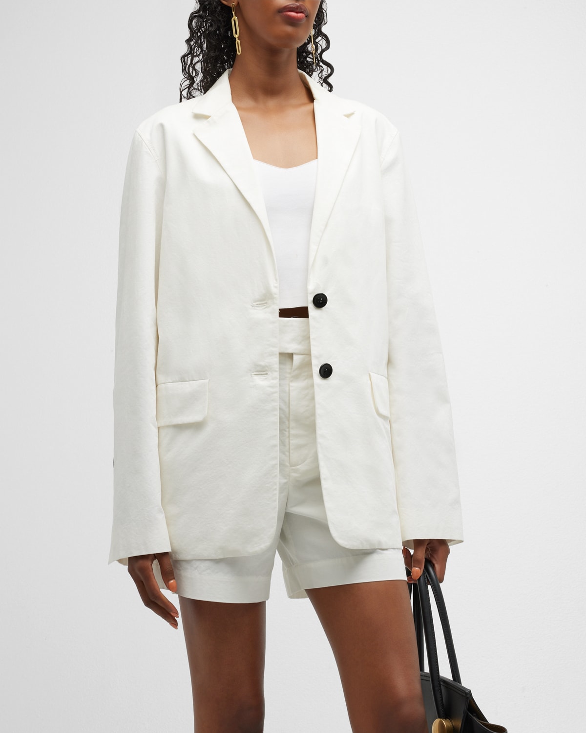 White Linen Blazer Neiman Marcus