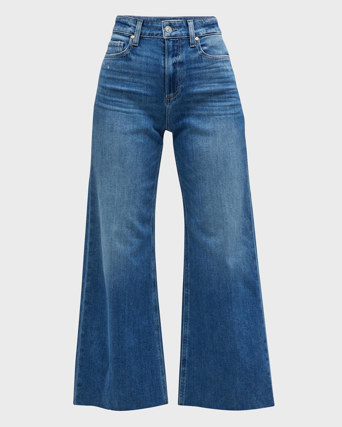 PAIGE Anessa Wide-Leg Cropped Jeans