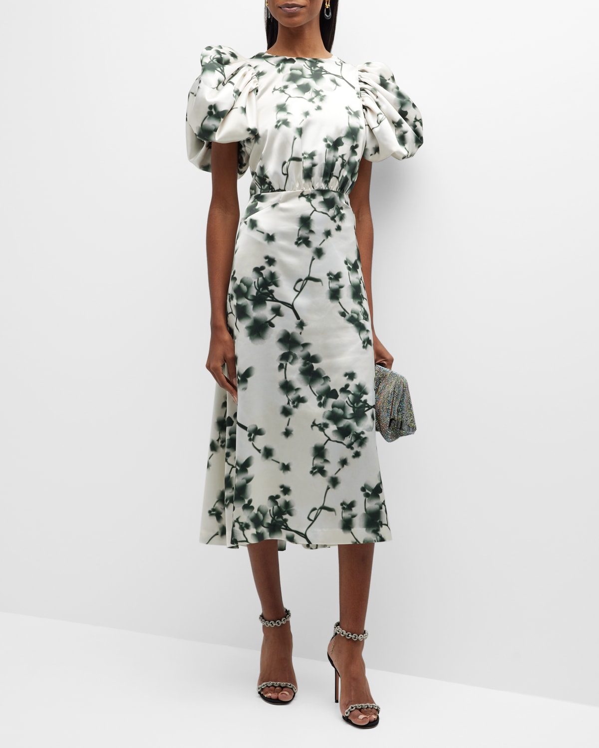 Silk Floral Dress Neiman Marcus
