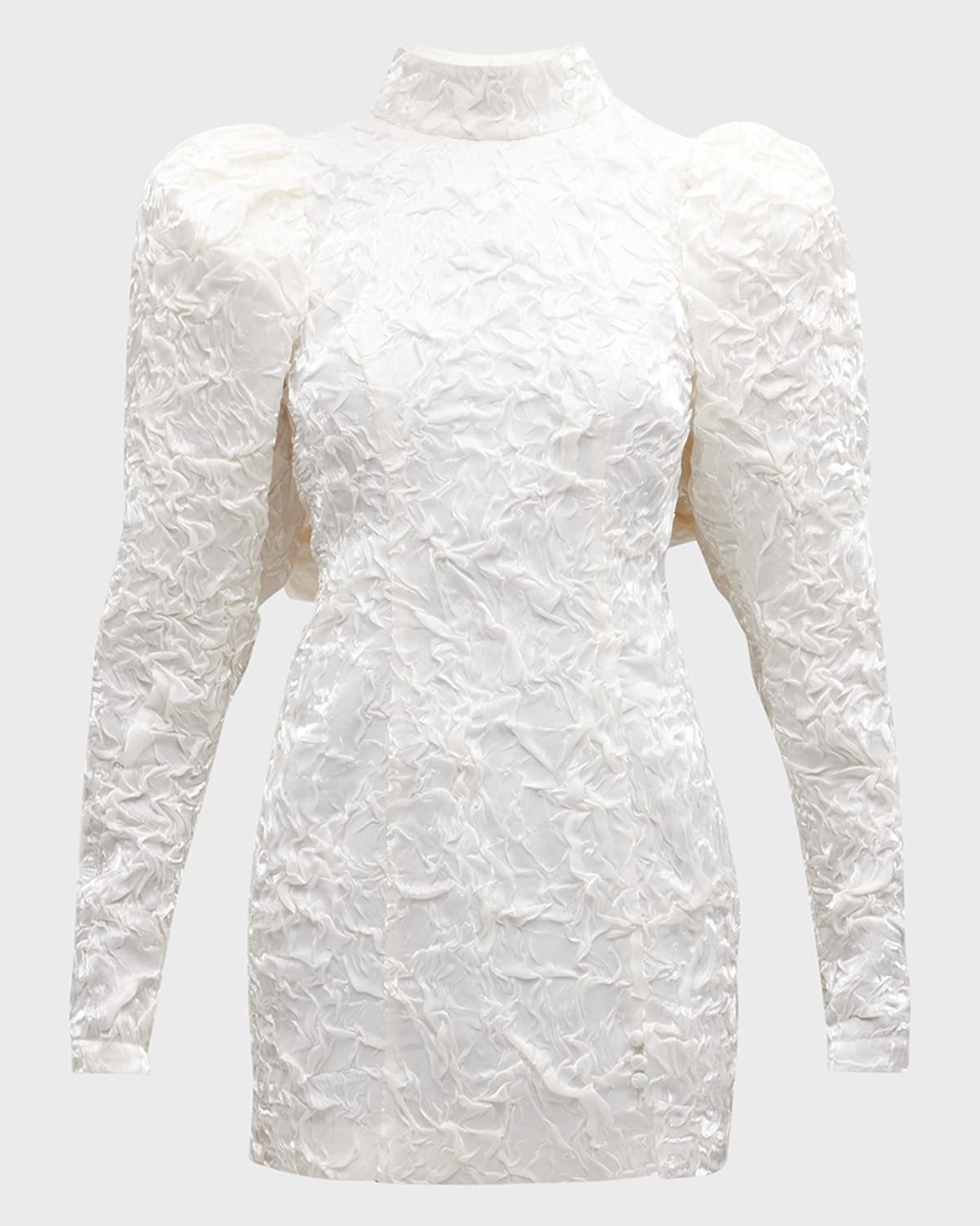 Rotate Birger Christensen Crinkled Cut-Out Mini Dress