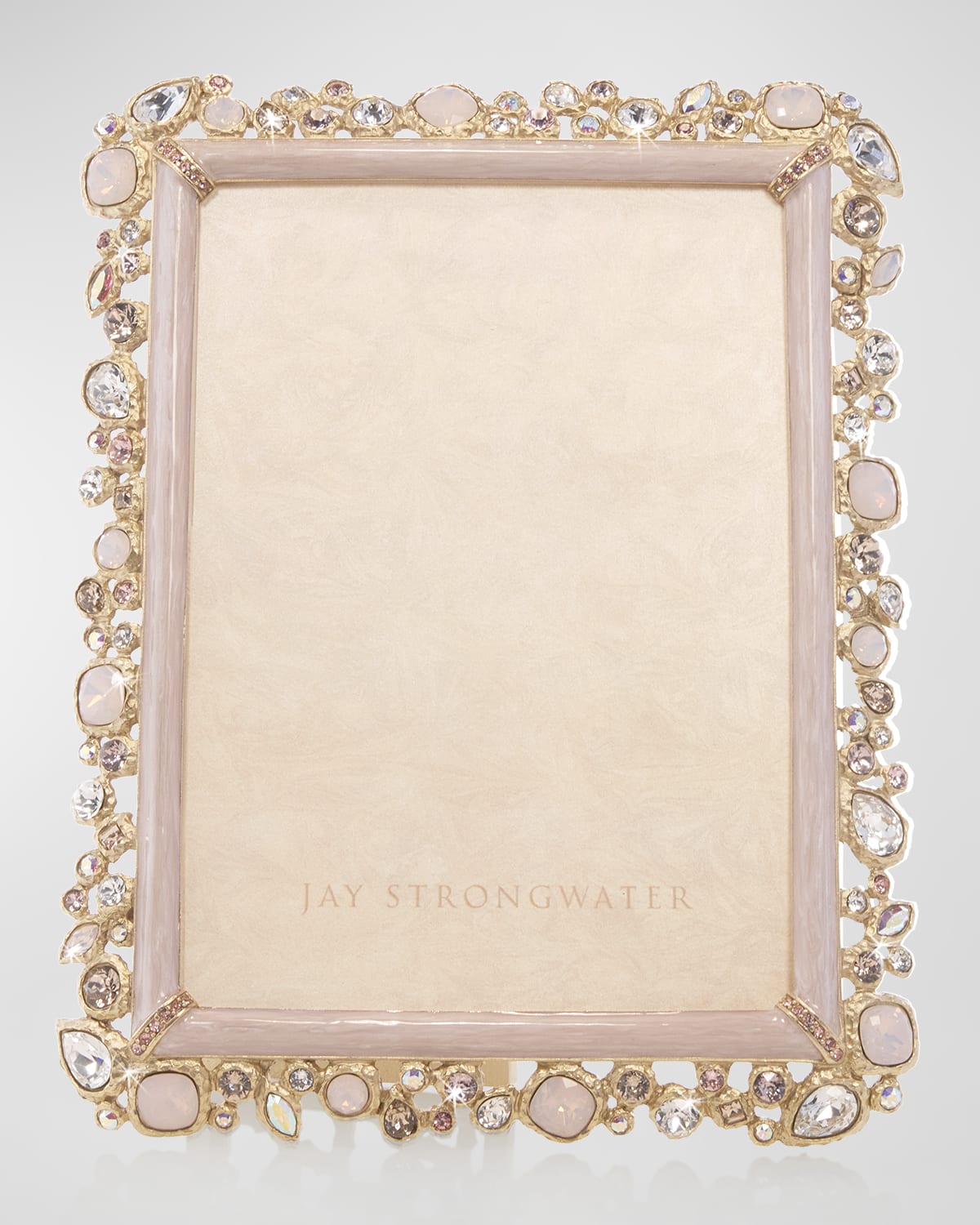 Jay Strongwater Baby Pink Bejeweled Frame, 5" x 7"