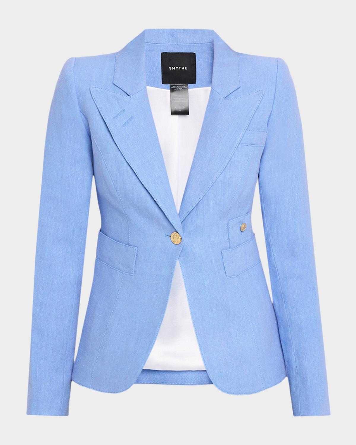 Smythe Duchess Tailored Linen Cutaway Blazer