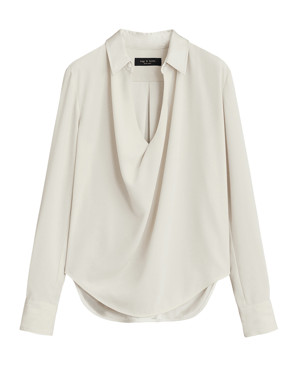 Rag & Bone Phillipa Draped Long-Sleeve Blouse