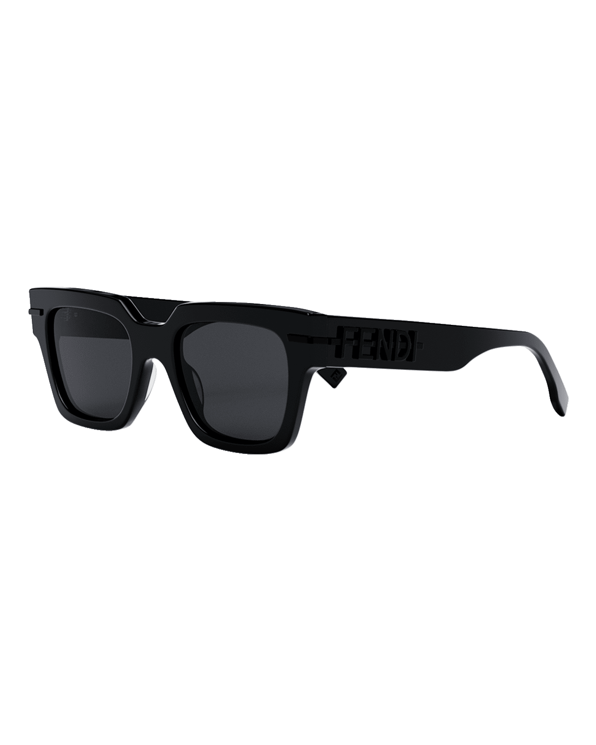 Fendi Monochrome Fendigraphy Acetate Rectangle Sunglasses