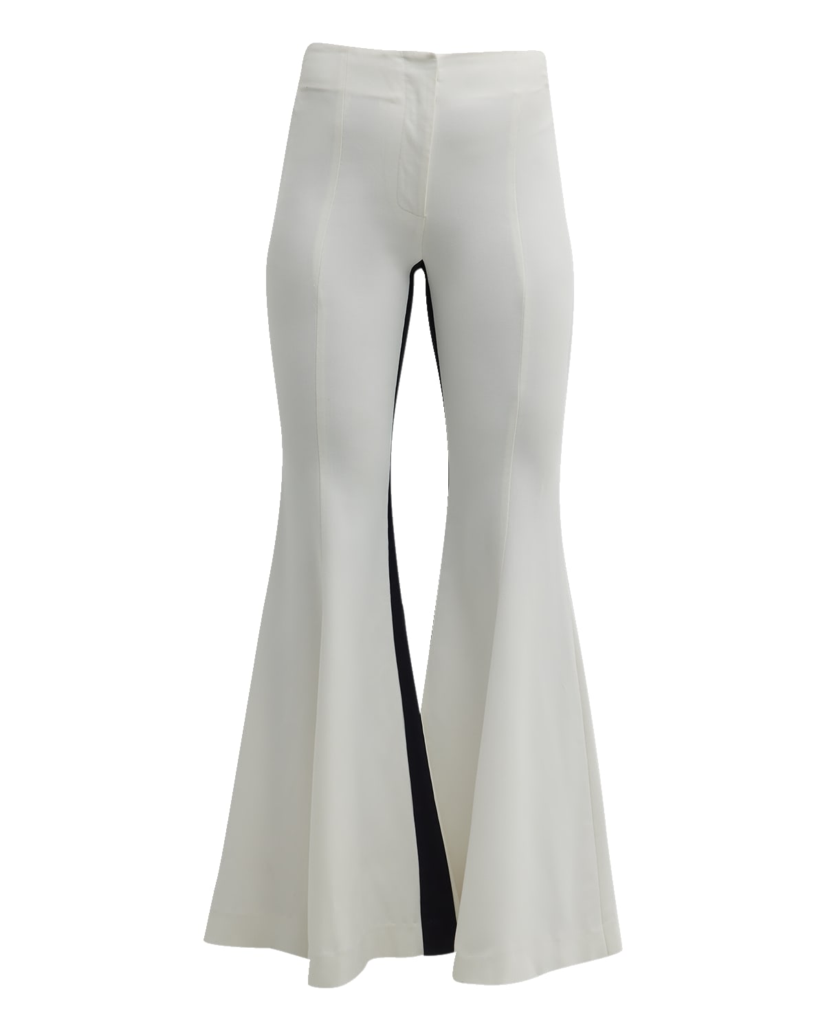 Proenza Schouler Suiting Tuxedo Wide-Leg Pants with Contrast Seam Detail