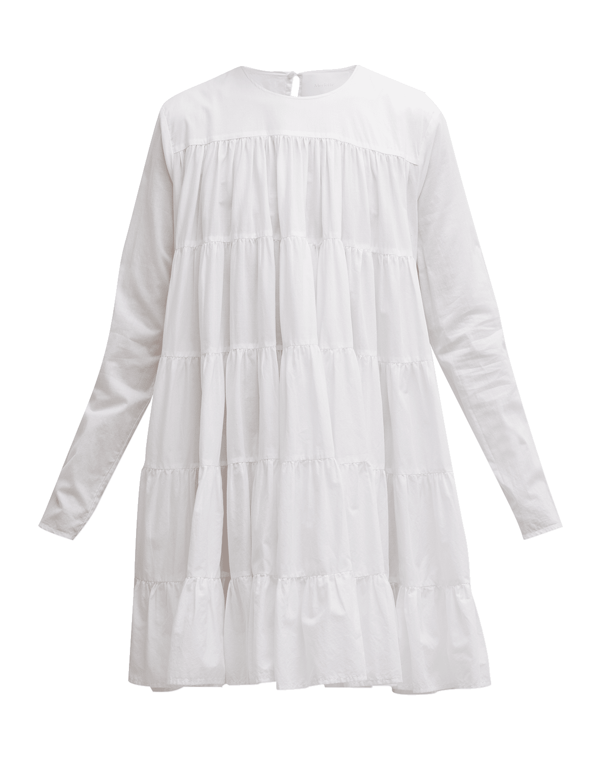 Merlette Soliman Tiered Long-Sleeve Mini Dress