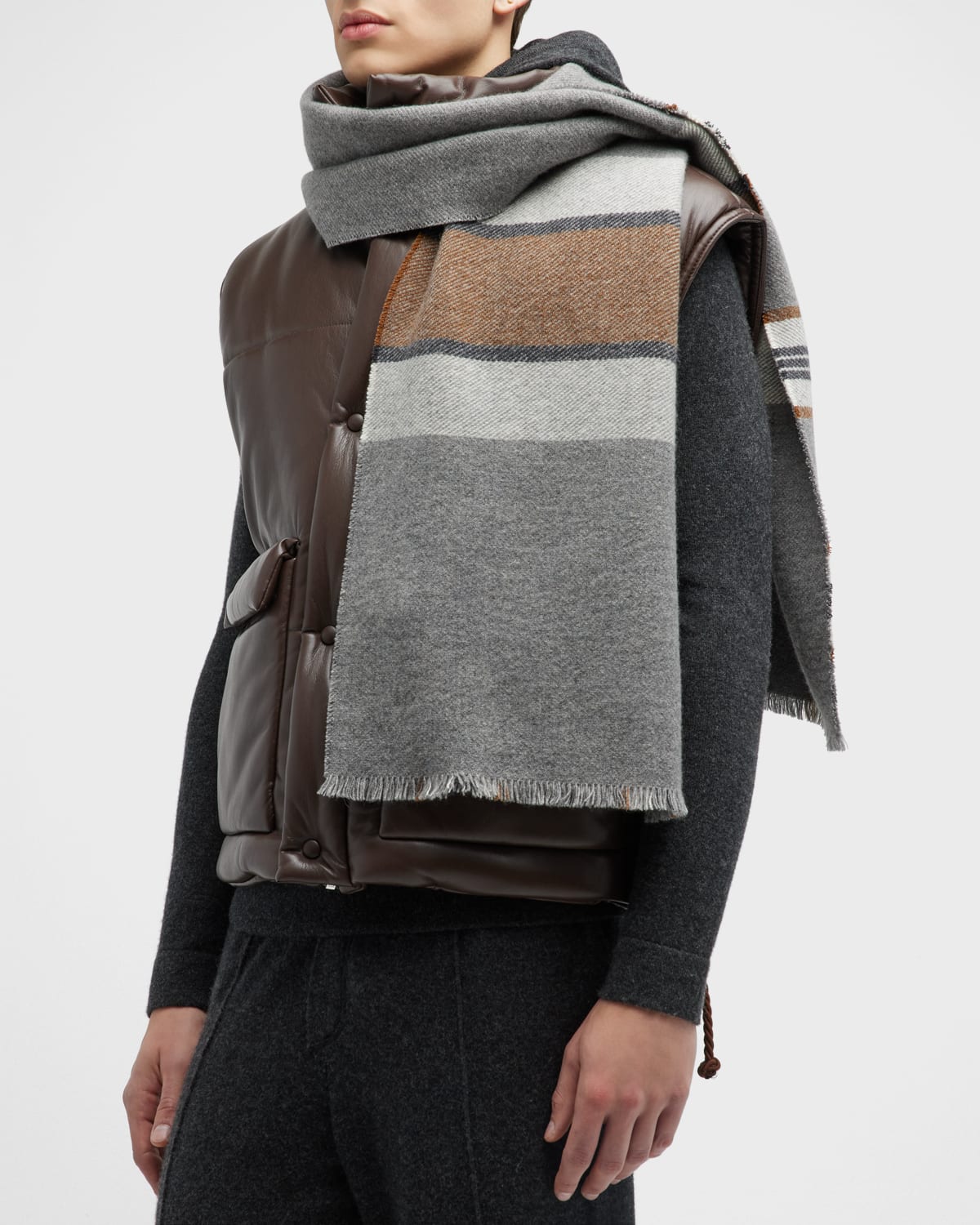 Alonpi Unisex Ajaccio Cashmere Double Faced Scarf