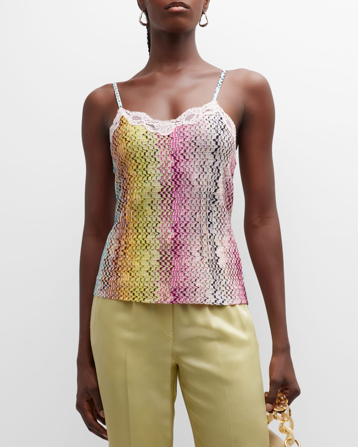 Fitted Lace Top | Neiman Marcus