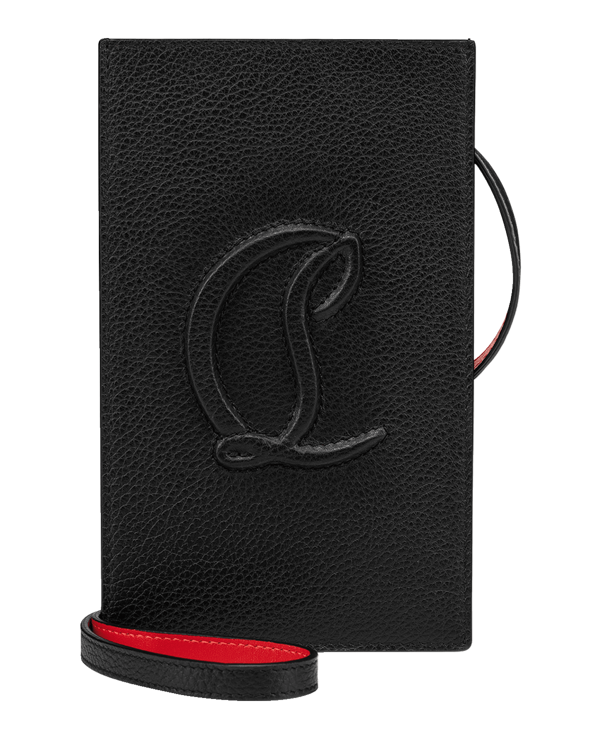 Christian Louboutin By My Side Phone Pouch in Leather with CL Logo