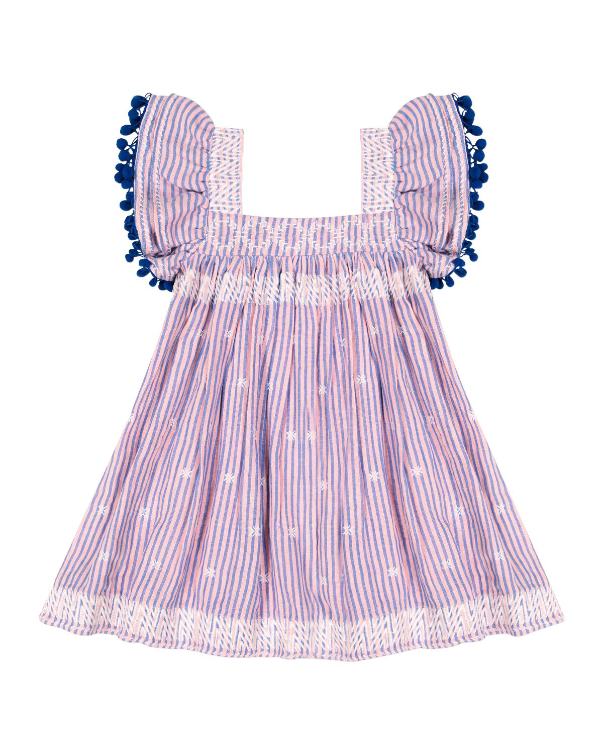 Rachel Riley Girl's Hibiscus Button-Front Dress, Size 2-10 | Neiman Marcus