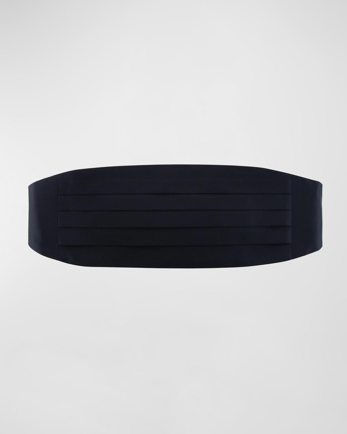 Trafalgar Men's Sutton Pleated Satin Cummerbund