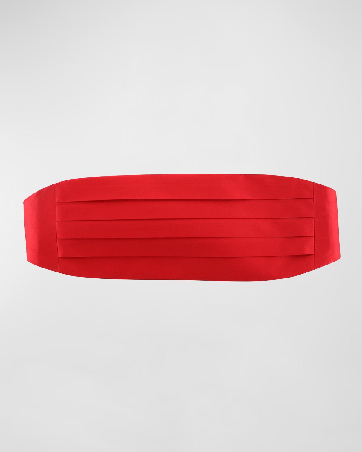 Trafalgar Men's Sutton Pleated Satin Cummerbund