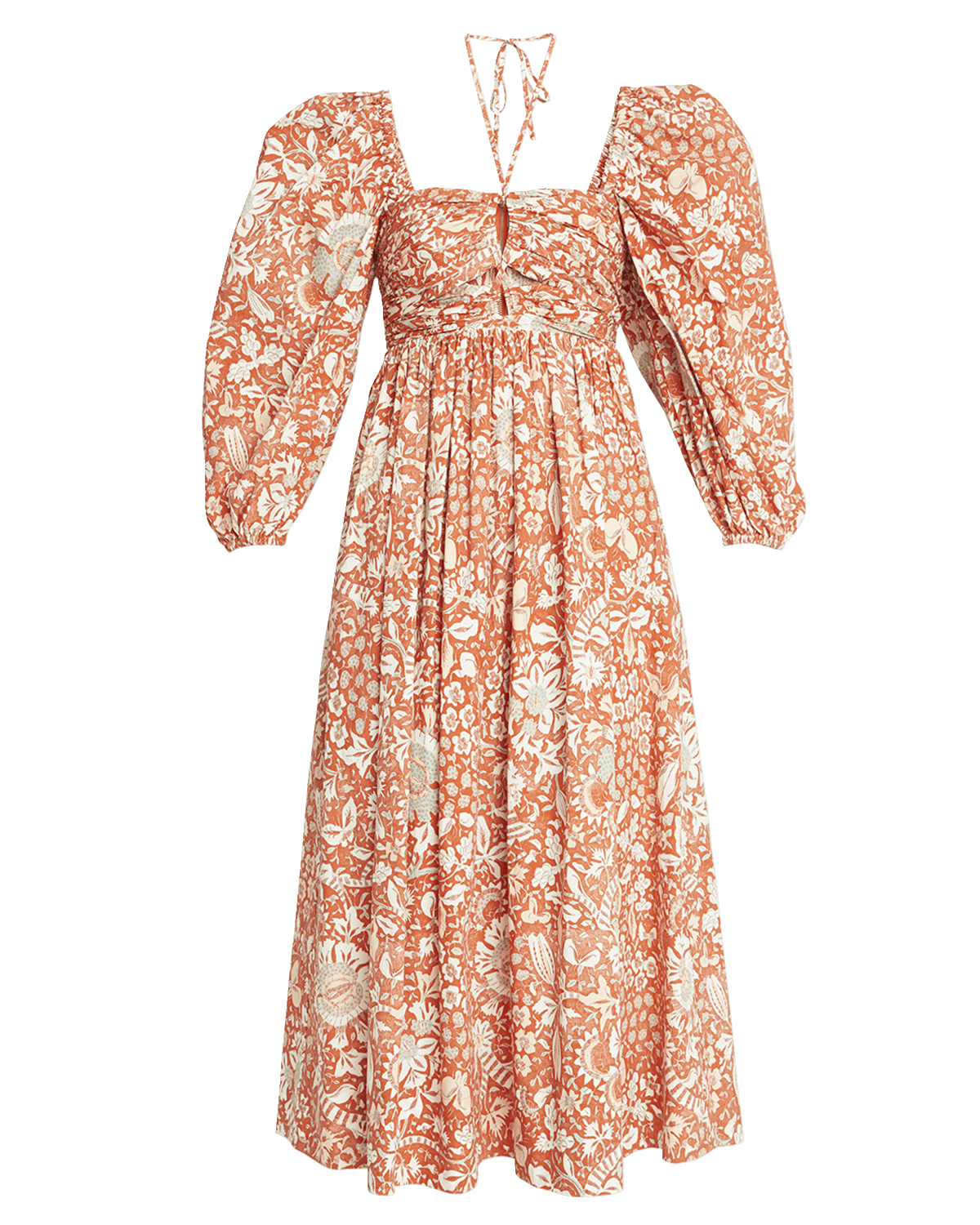 Ulla Johnson Caprice Floral Cotton Midi Dress Neiman Marcus