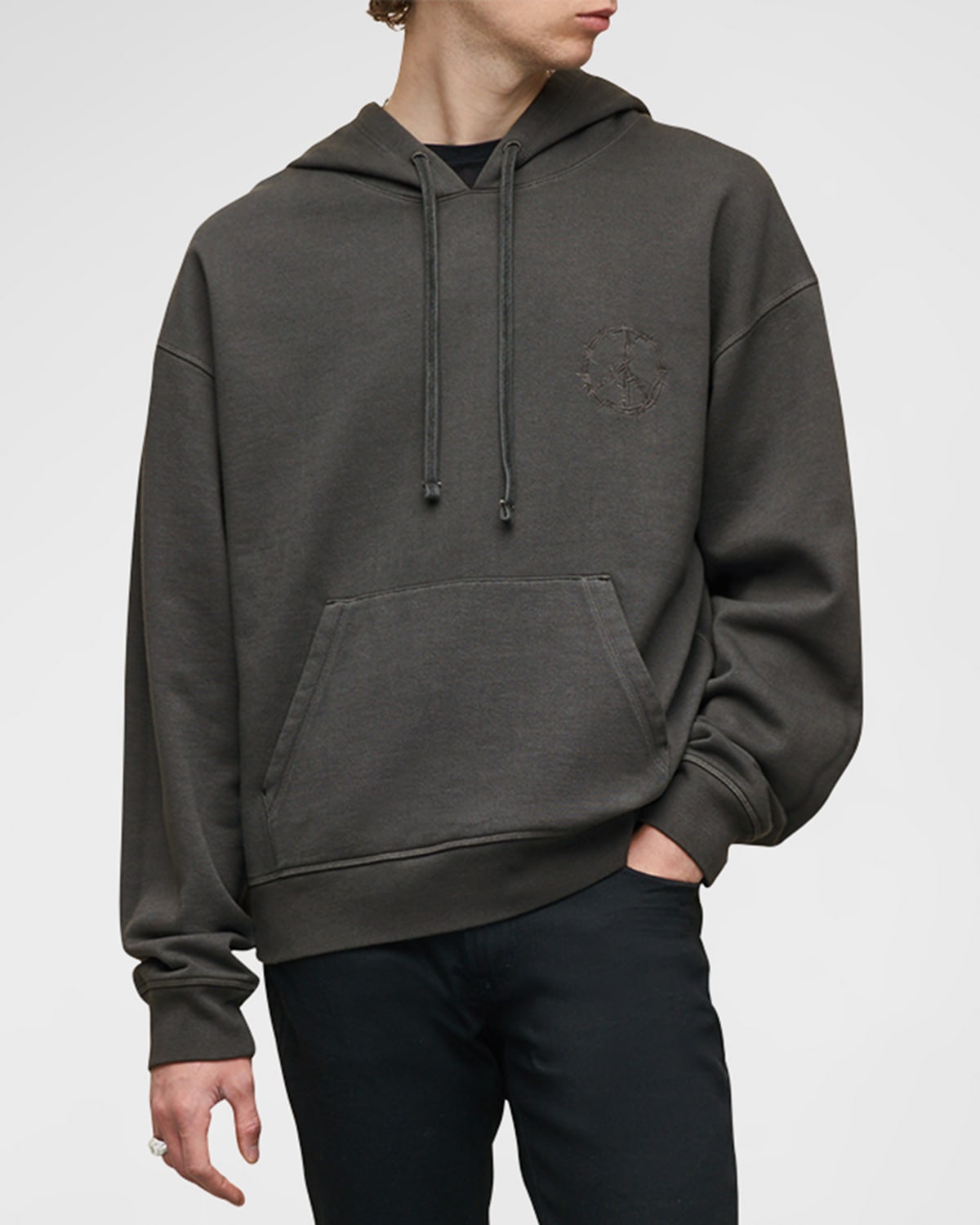 John Varvatos Men's Embroidered Peace Hoodie