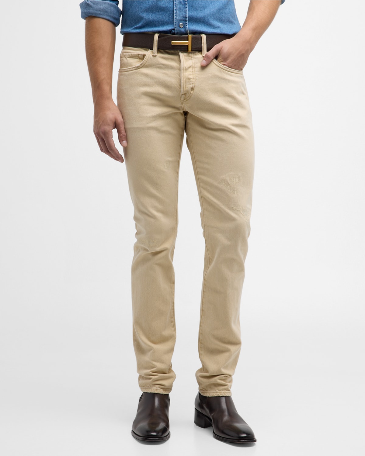 TOM FORD Men's Slim Fit 5-Pocket Pants