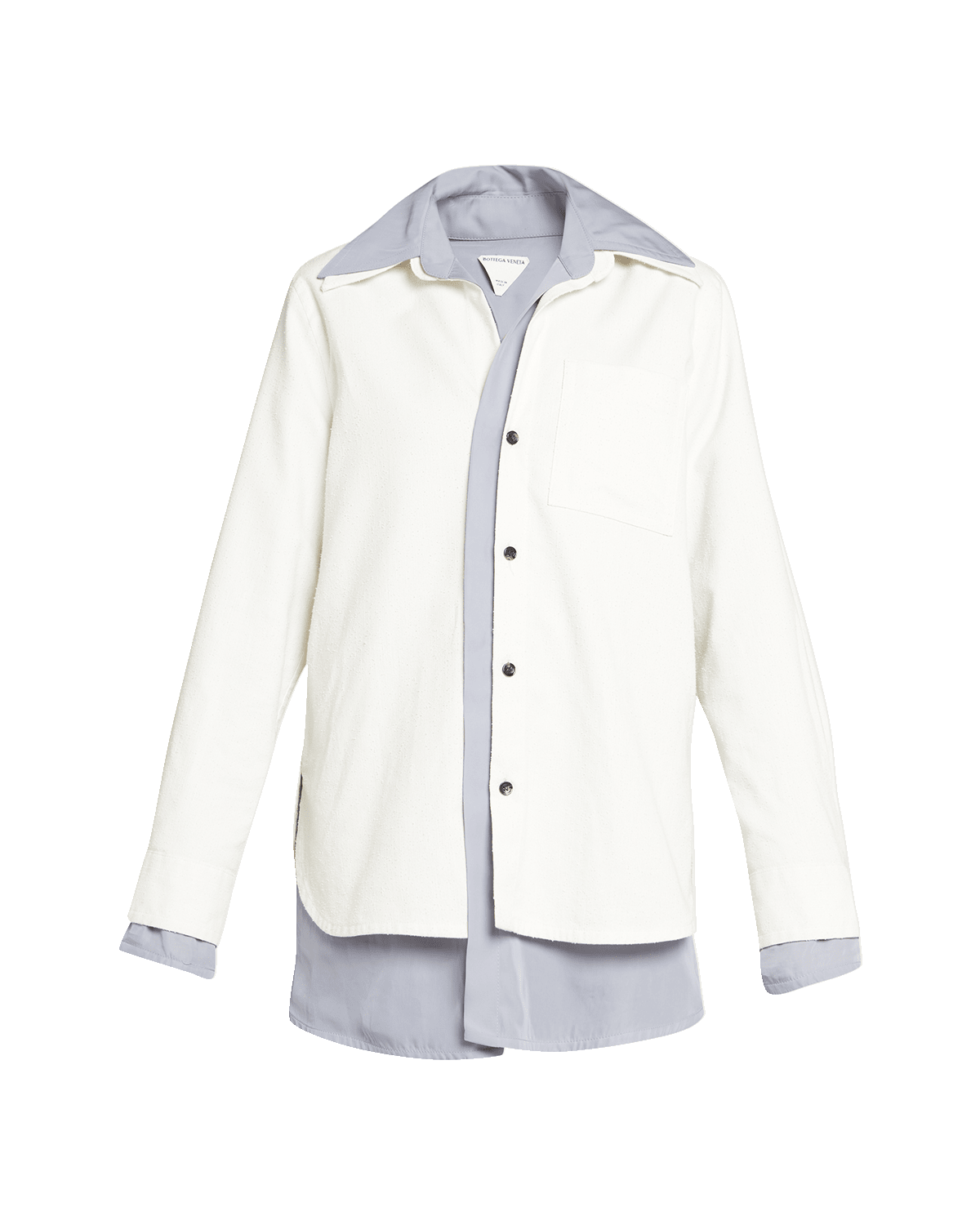 Bottega Veneta Layered Button-Front Cotton Shirt