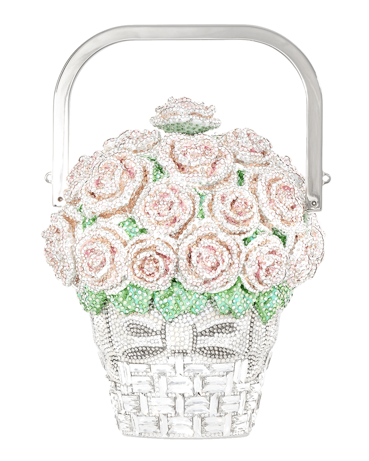 Basket of Roses Blush Bouquet - Judith Leiber