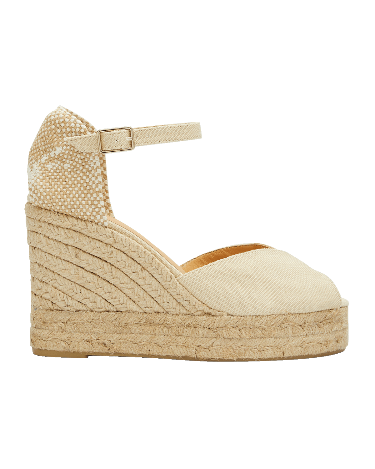 Castaner Bianca Canvas Ankle-Strap Espadrille Sandals