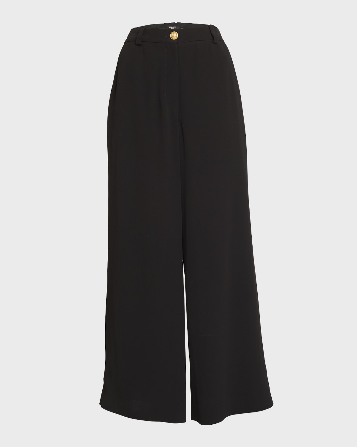 Balmain Crepe Wide-Leg Palazzo Pants