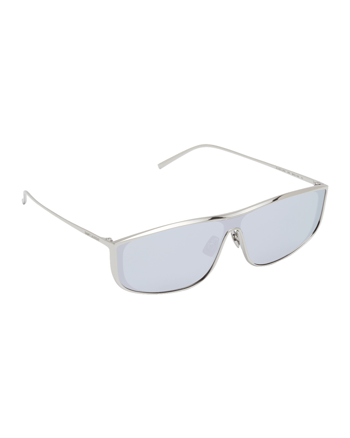 Saint Laurent Luna Mirrored Zinc Alloy Shield Sunglasses
