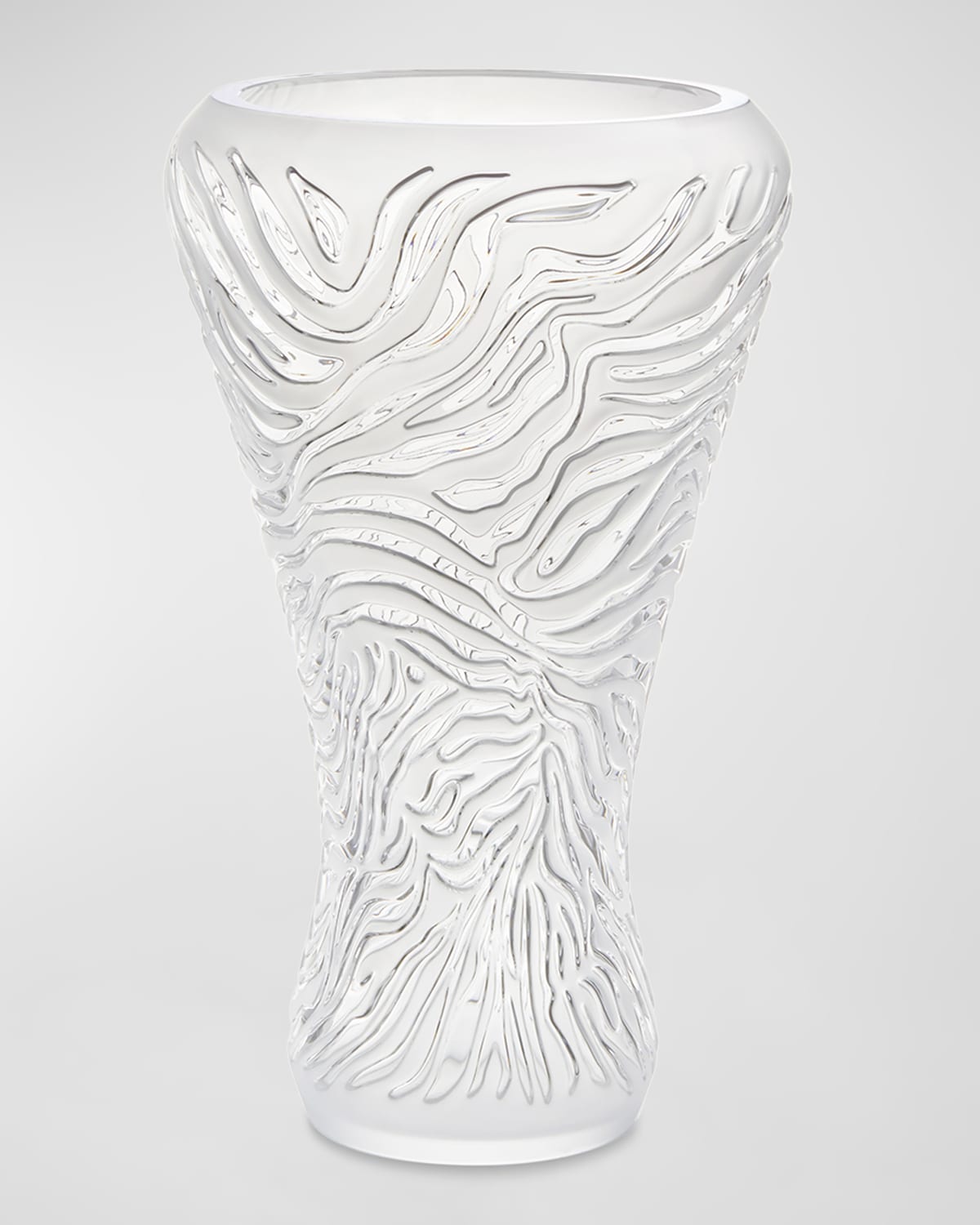 Lalique Zebre Vase, Satin Finish