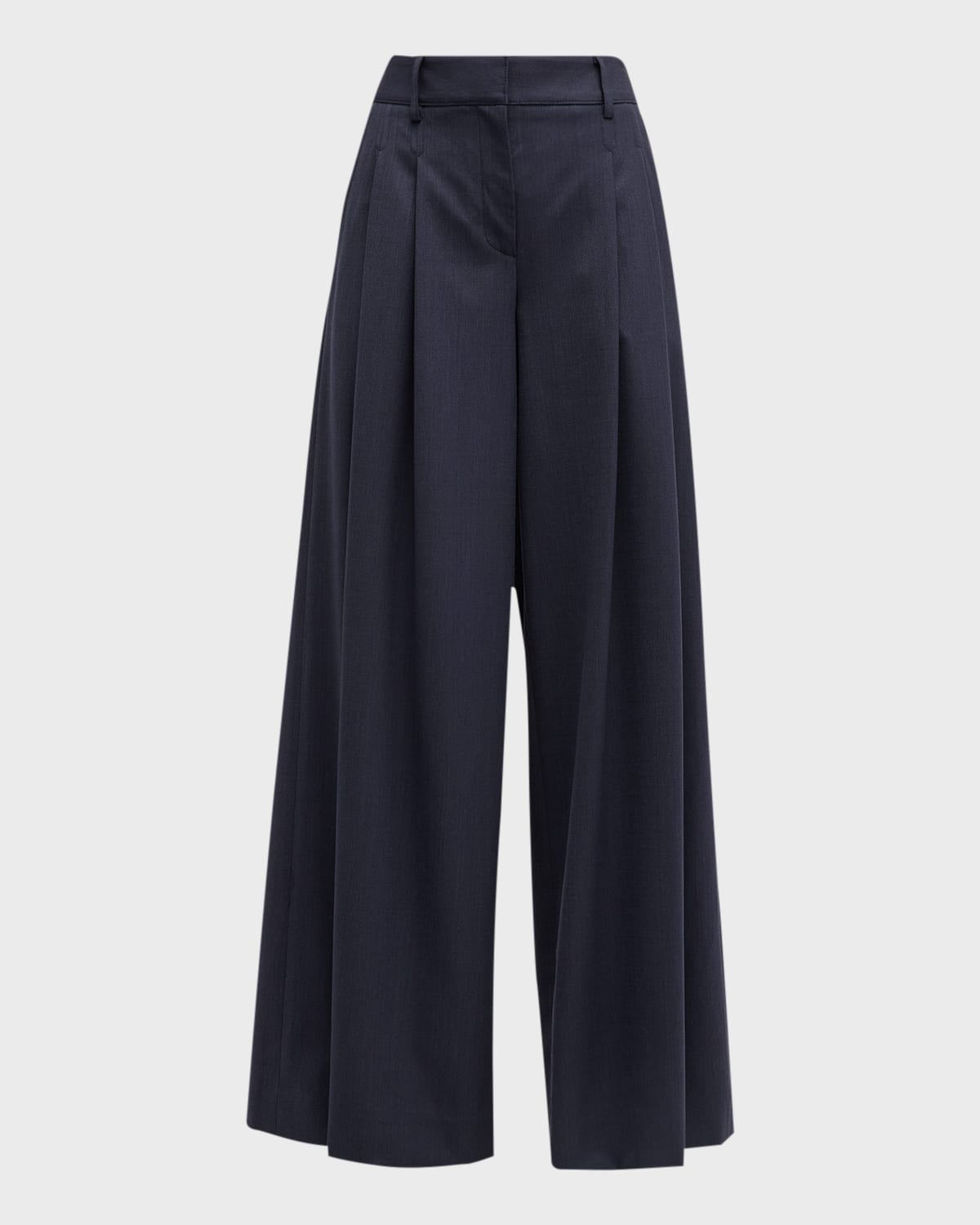 Pleated Wide Leg Pants Neiman Marcus