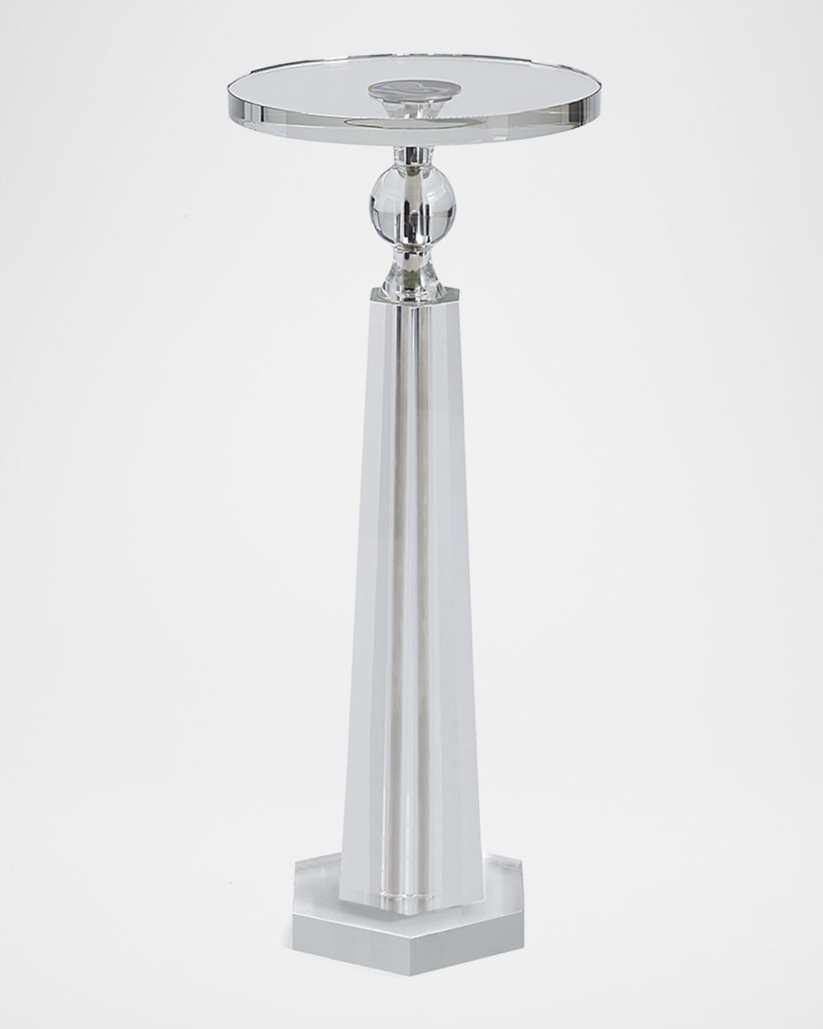 Faceted Tapered Crystal Martini Table