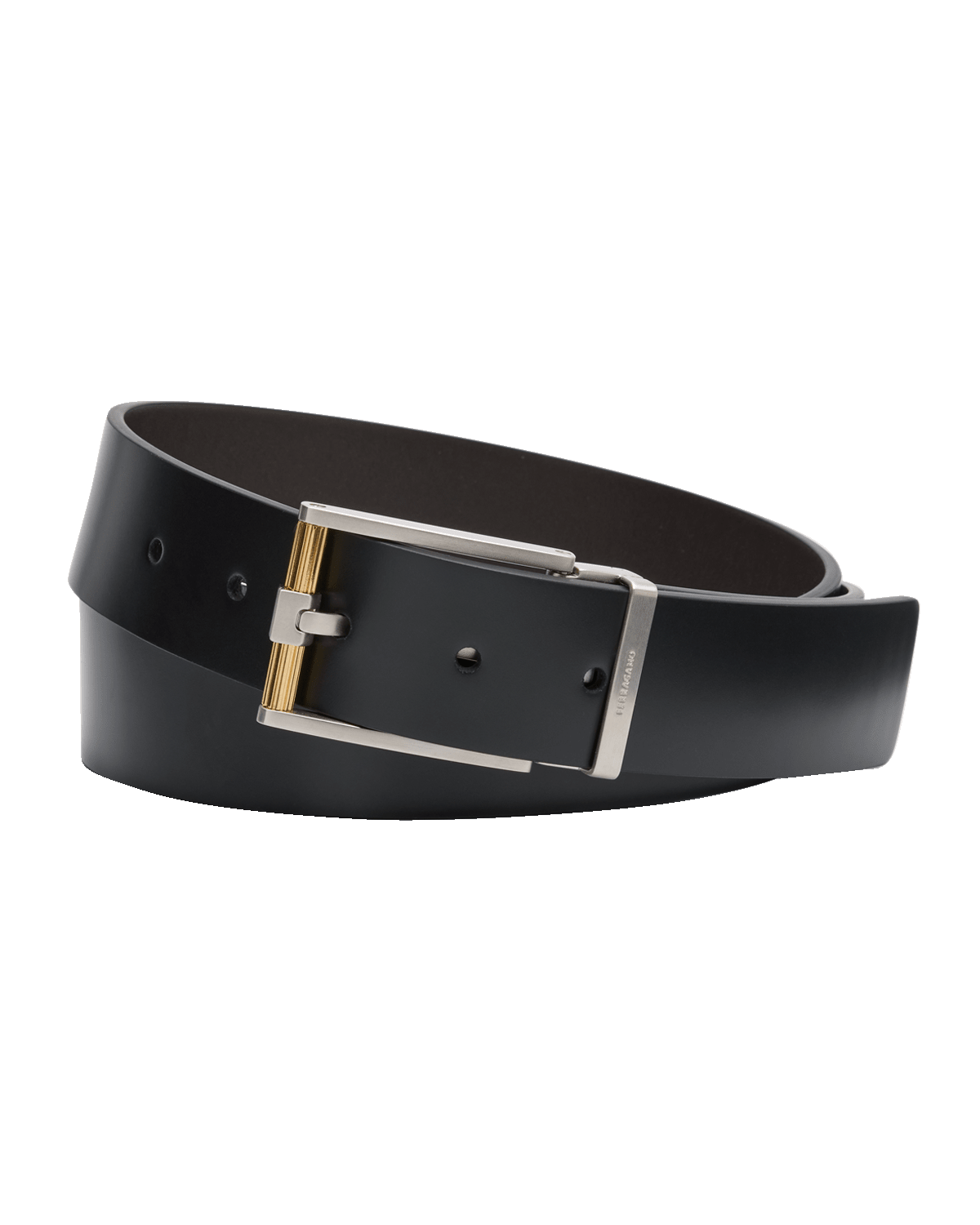 Ferragamo Men's Enamel Double Gancini Belt Neiman Marcus