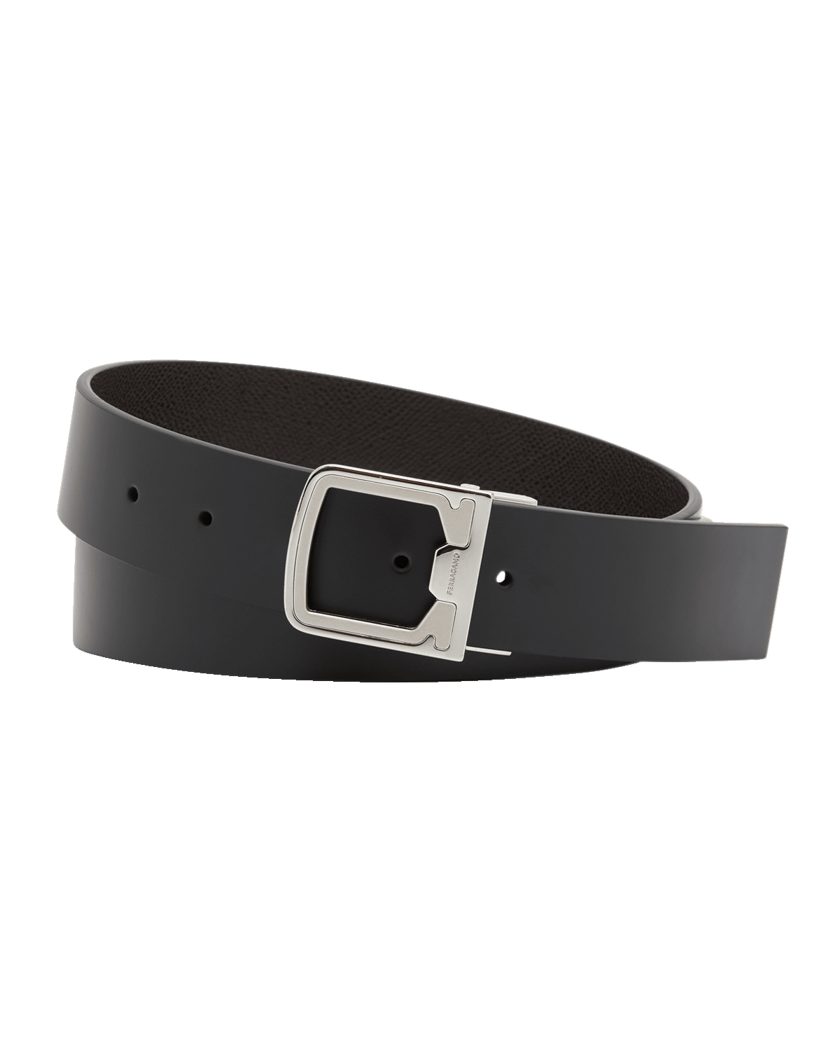 Ferragamo Men's Gancio Buckle Leather Belt