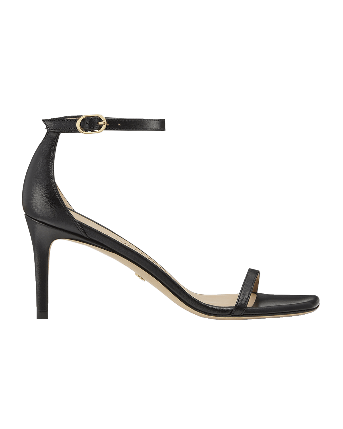 Stuart Weitzman Nudistcurve Leather Ankle-Strap Sandals
