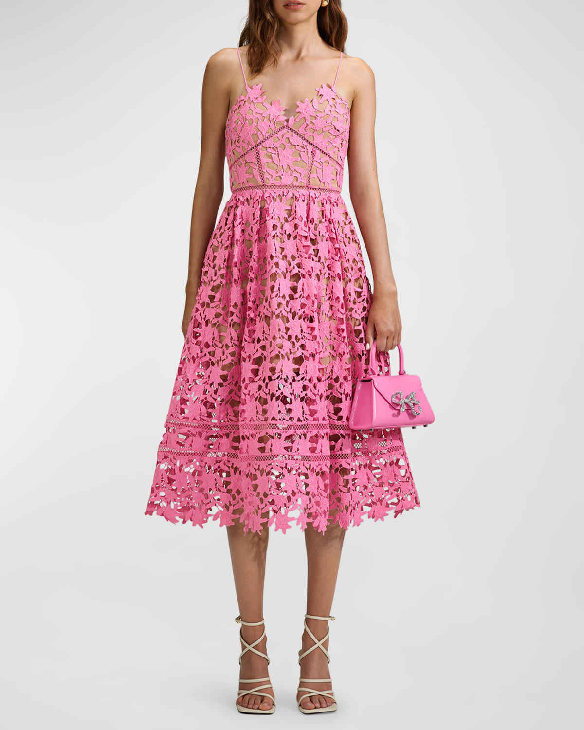 Lace Illusion Dress | Neiman Marcus