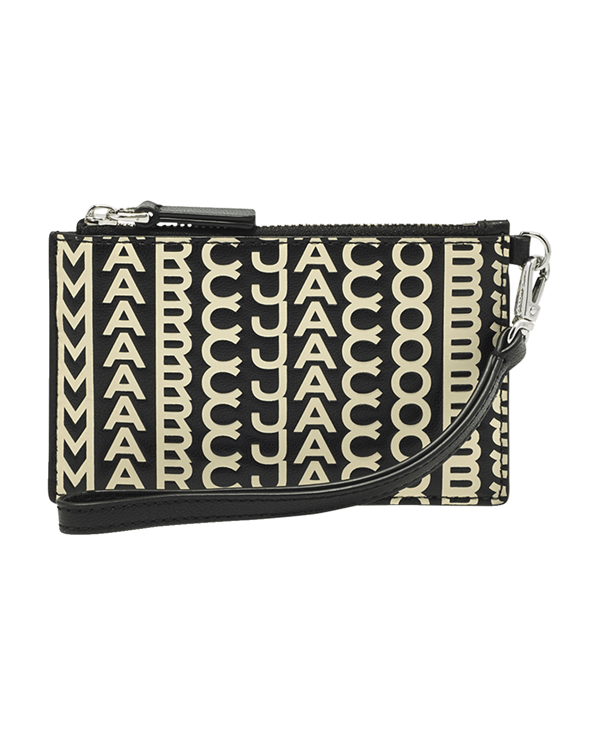 Marc Jacobs The Monogram Leather Top Zip Wristlet