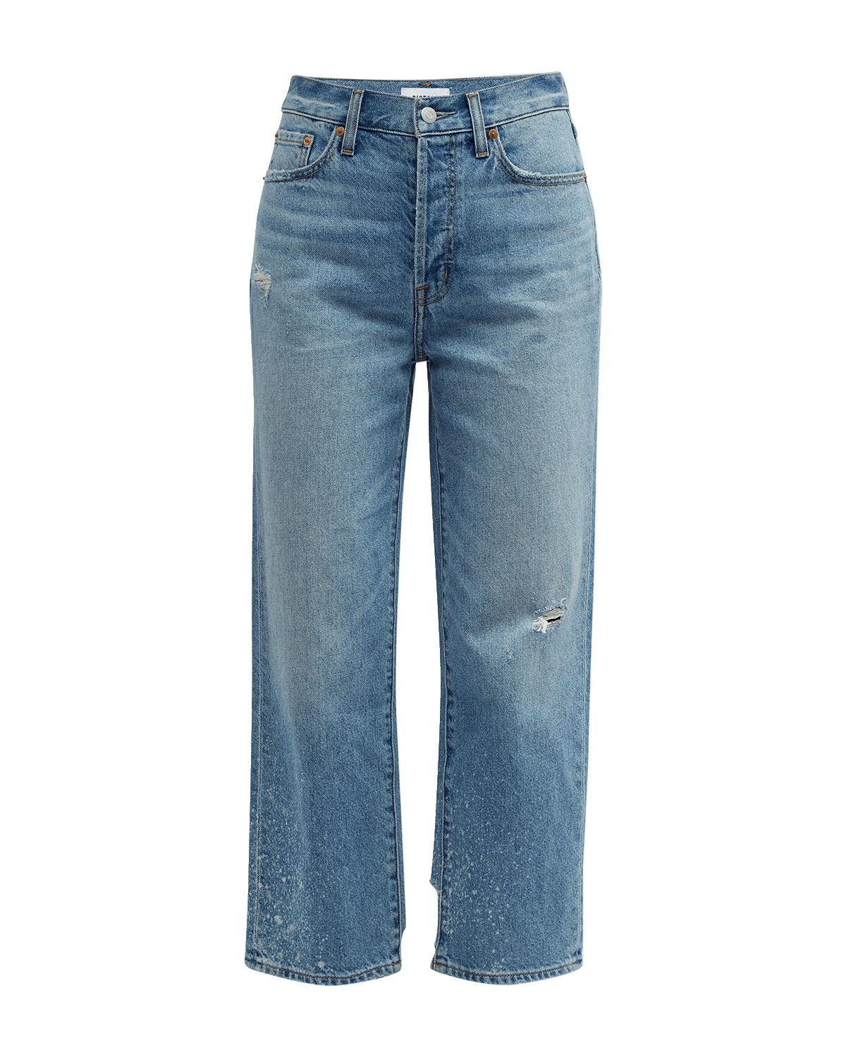 AMO Denim Babe Straight-Leg Cropped Jeans