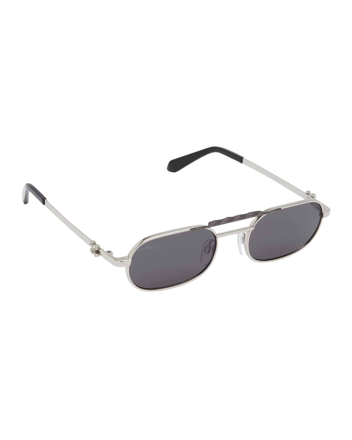 Off-White Men's Baltimore Double-Bridge Oval Sunglasses