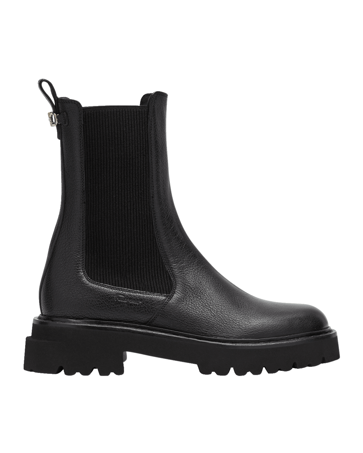 Ferragamo Oderico Leather Chelsea Moto Booties