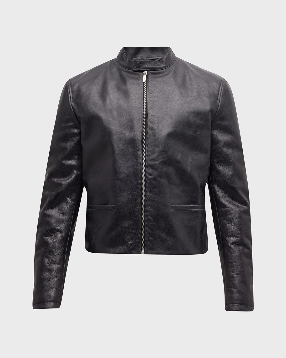 Ferragamo Men's Leather Moto Jacket